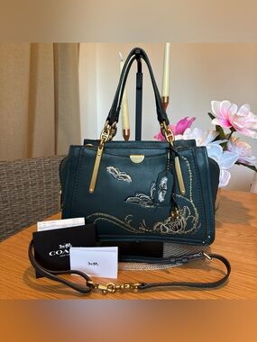 *RARE* Coach Dreamer Tattoo Chelsea Champlain Leather Satchel Handbag Purse